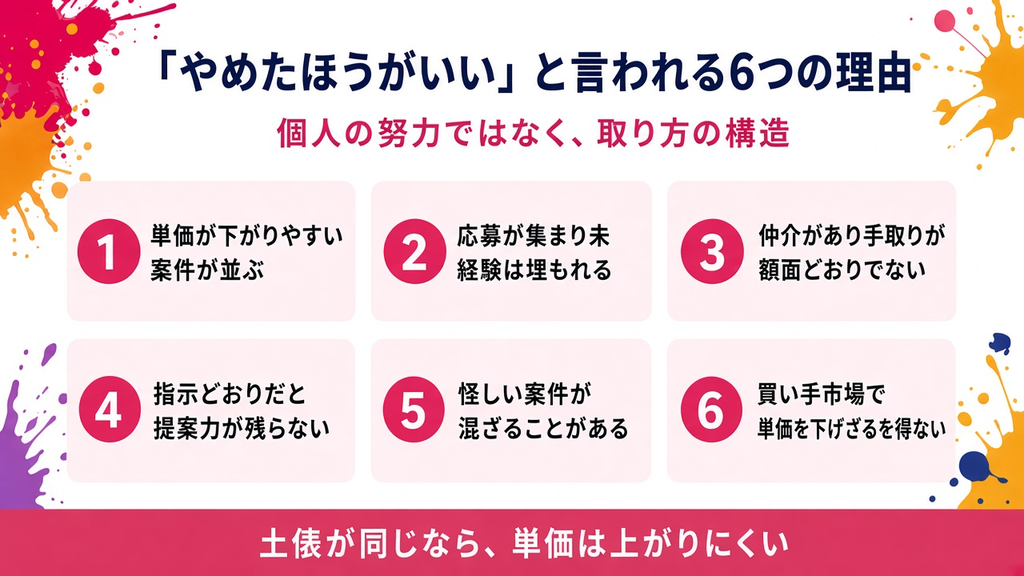 「やめたほうがいい」と言われる理由は何か